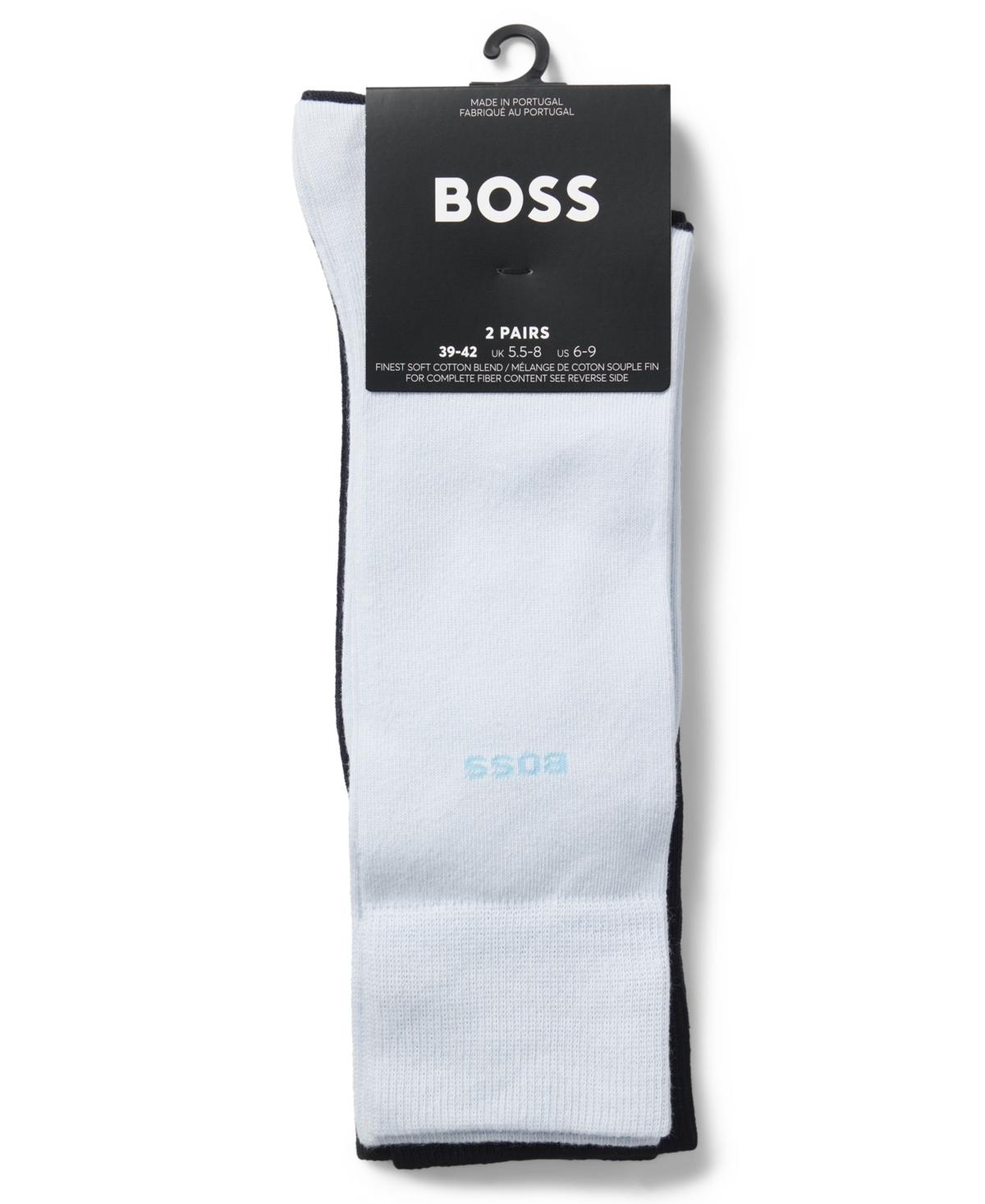 Hugo Boss Men's Solid Socks, 2-Pack