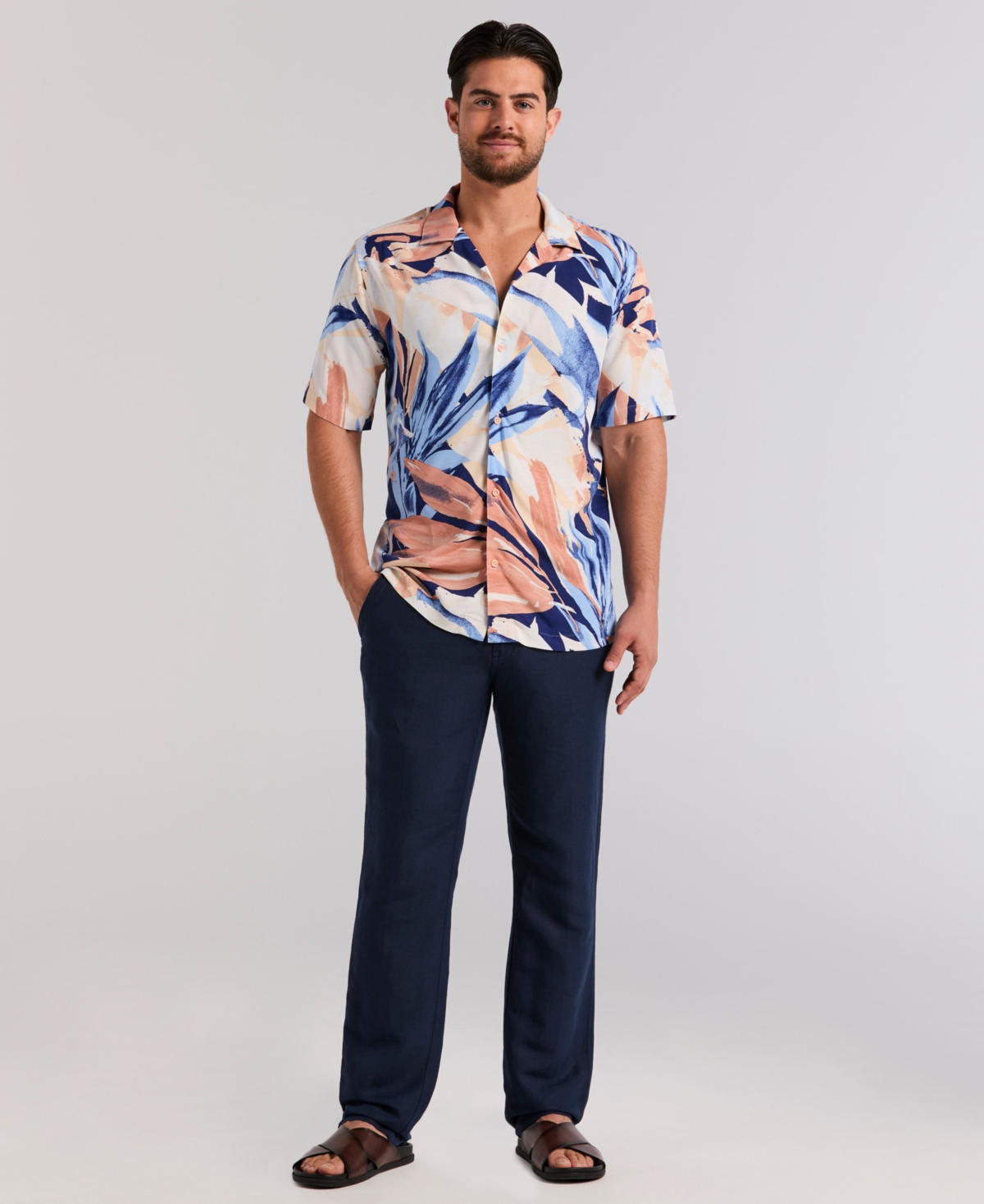 Cubavera Men's Abstract Print Short-Sleeve Shirt