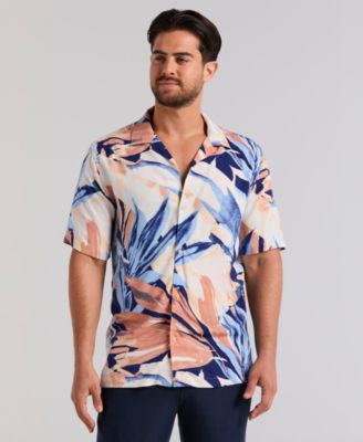 Men's Abstract Print Short-Sleeve Shirt