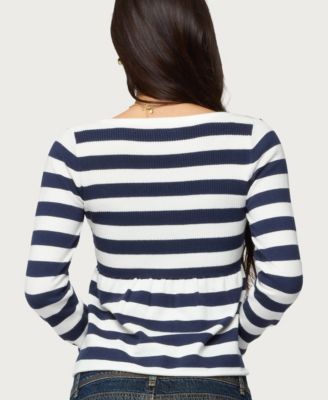 Women's Lockie Striped Knit Babydoll Top