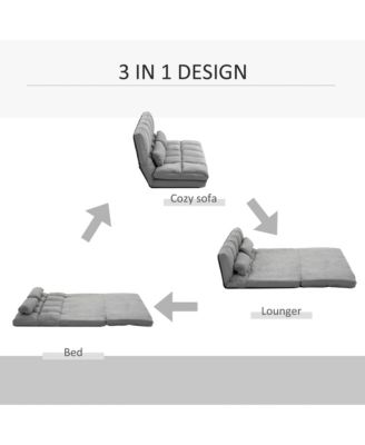  2-In-1 Convertible Floor Sofa Chair