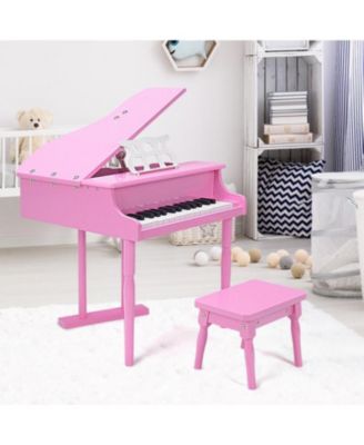 Kids 30-Key Piano Keyboard with Bench and Music Stand