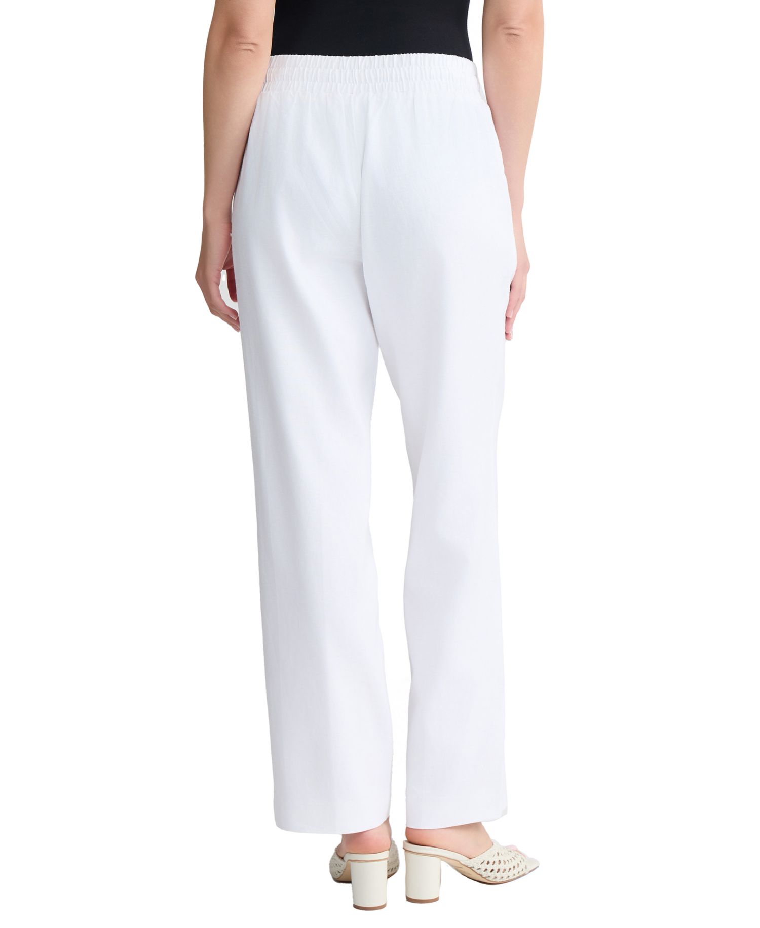 Petite Pull-On Linen Drawstring Pants