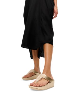 Women's Rumba Iridescent Beaded Toe-Post Sandals