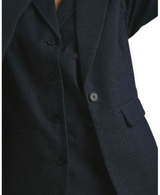 Women's Plus Size Denim Look Vest