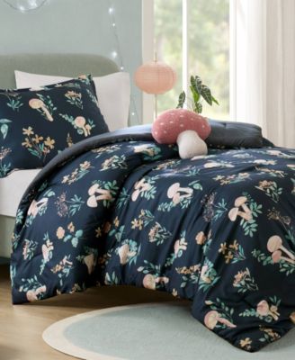 Gwen Mushroom Garden Floral 3-Pc. Comforter Set, Twin/Twin XL