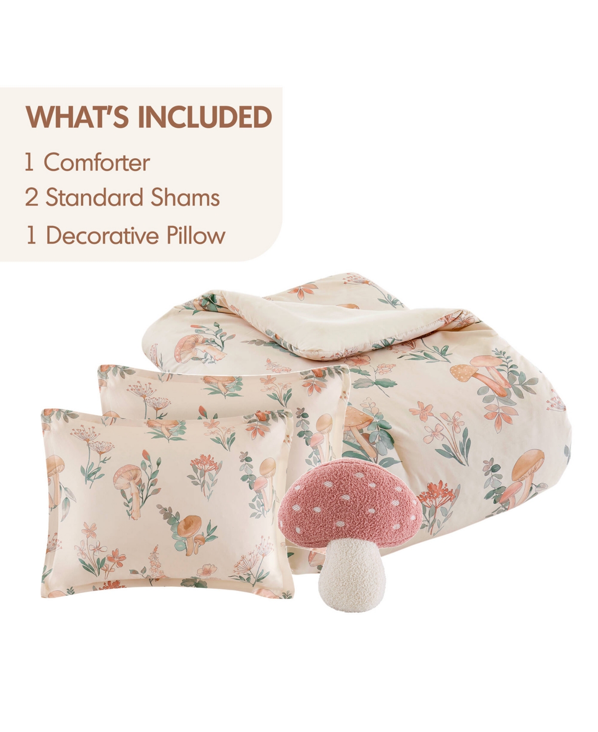 Intelligent Design Gwen Mushroom Garden -Pc. Comforter Set