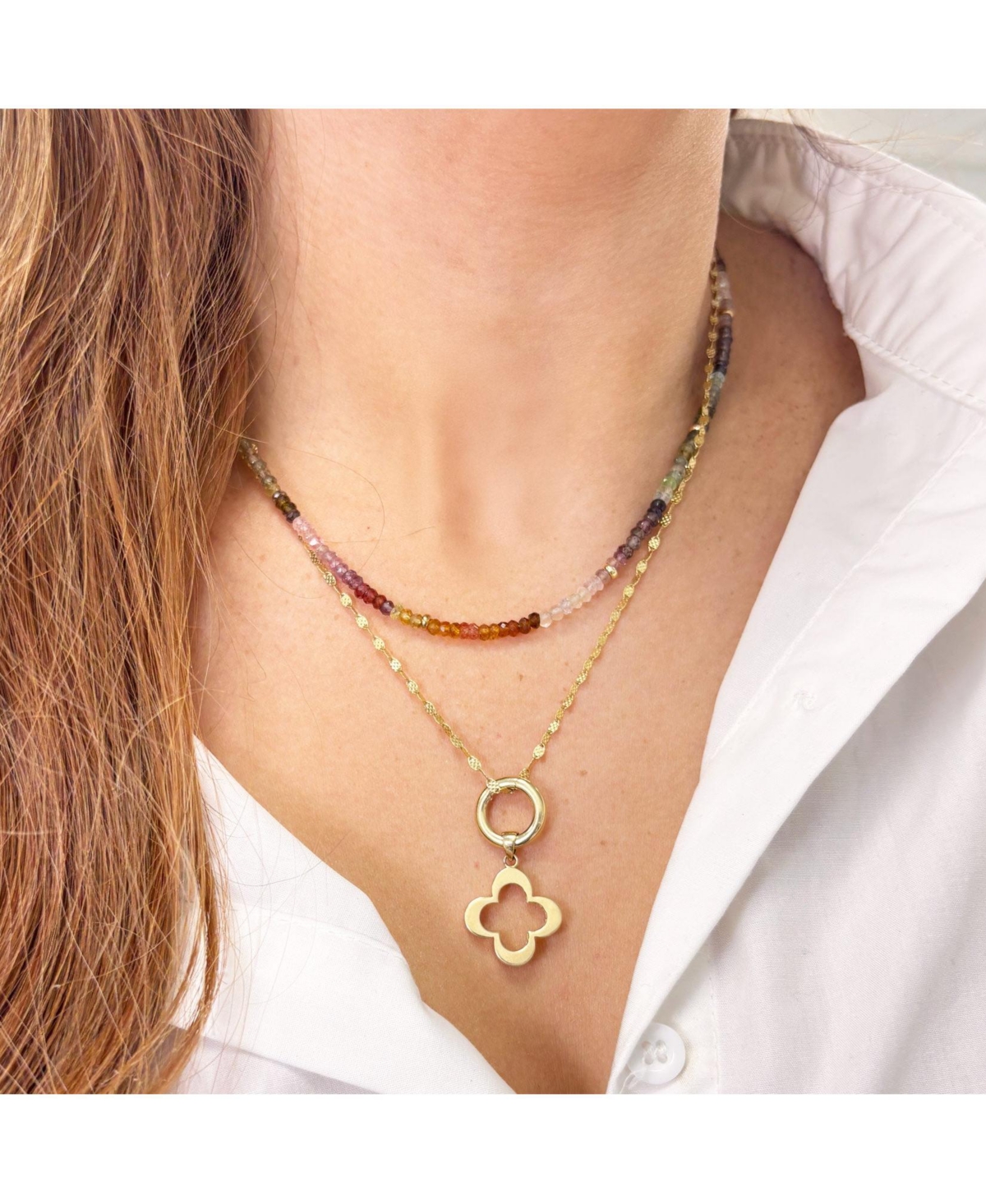 The Lovery Tundra Sapphire Bead Necklace