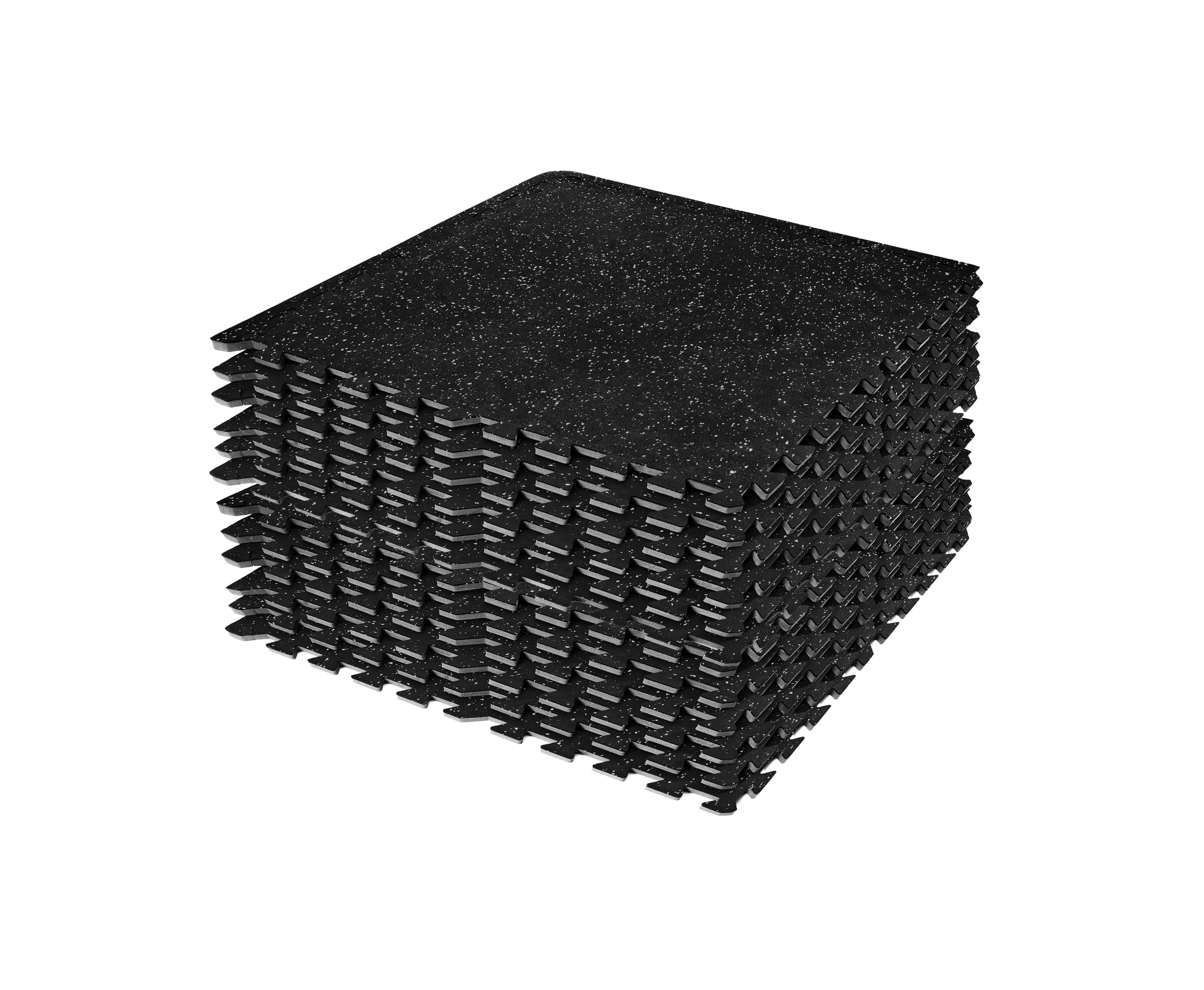 Sorbus (12 Tiles, 48 Sq ft) Exercise High Density Rubber Interlocking Floor Tiles