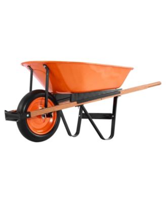 Traditional One-Wheel Wheelbarrow with 5 Cu.Ft Capacity