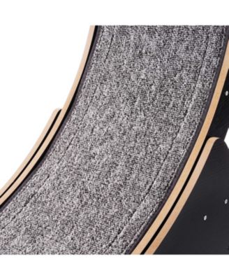 Large Cat Exercise Wheel: 43.3" Indoor Treadmill in Black - Silent Run for Active Cats