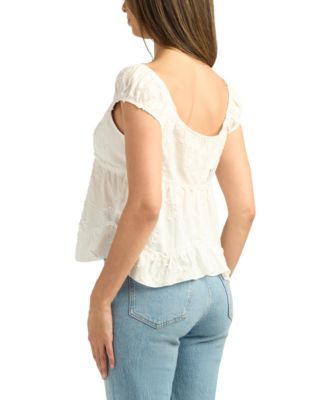 Women's Embroidered V-Neck Top
