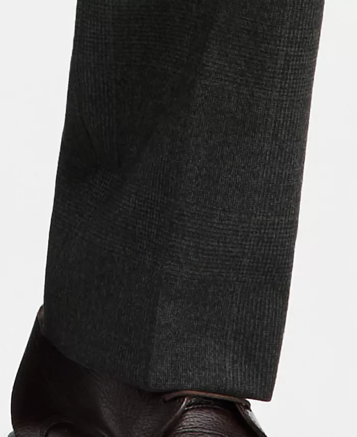 Men's Classic-Fit Wool-Blend Stretch Plaid Suit Separate Pants - thumbnail 7