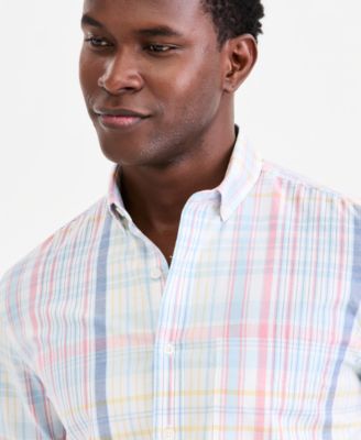 Men's Long-Sleeve Printed Oxford Shirt