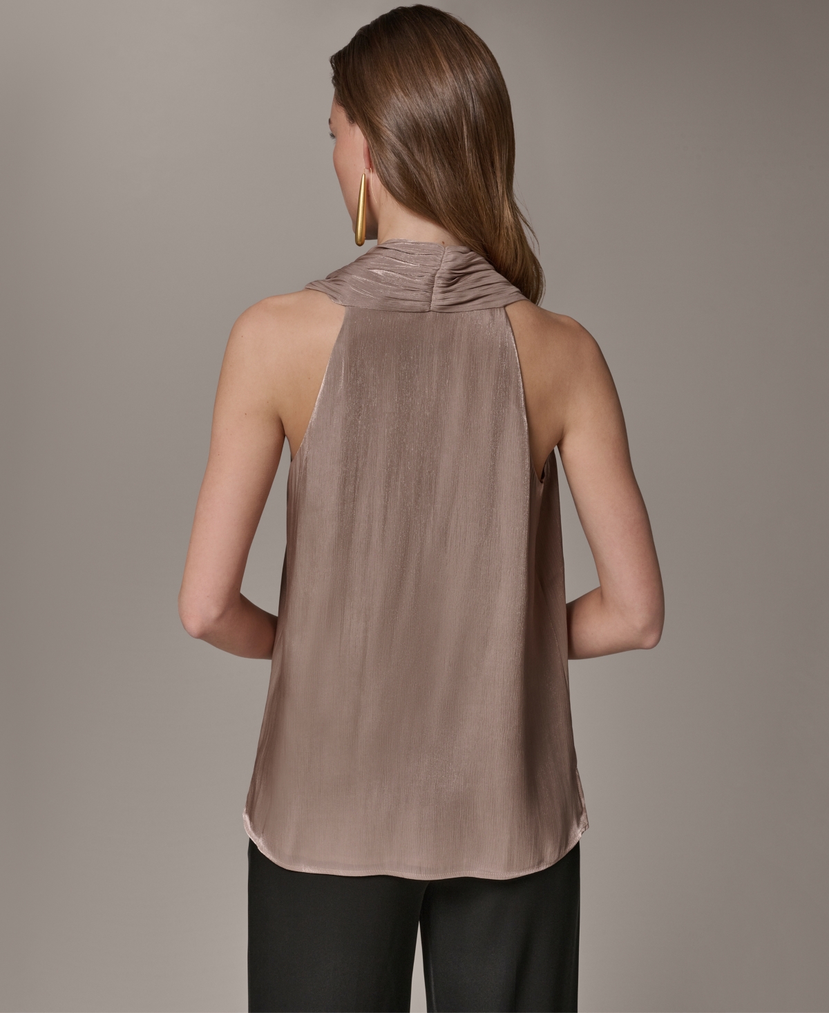 Donna Karan New York Women's Asymmetrical Halter Neck Top