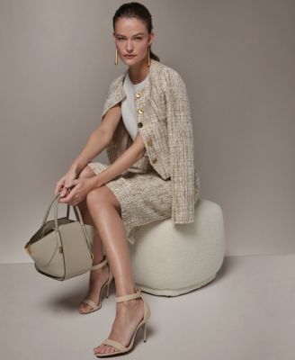 Women's Cropped Button-Front Jacket