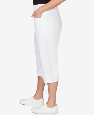 Plus Size Port Side Pearl Denim Super Stretch Capri Pants