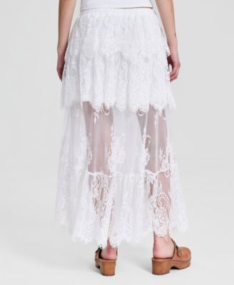 Women's Lace Tiered Maxi Skirt