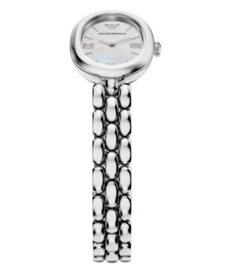 Women's Quartz Two-Hand Silver Stainless Steel Watch, 28mm