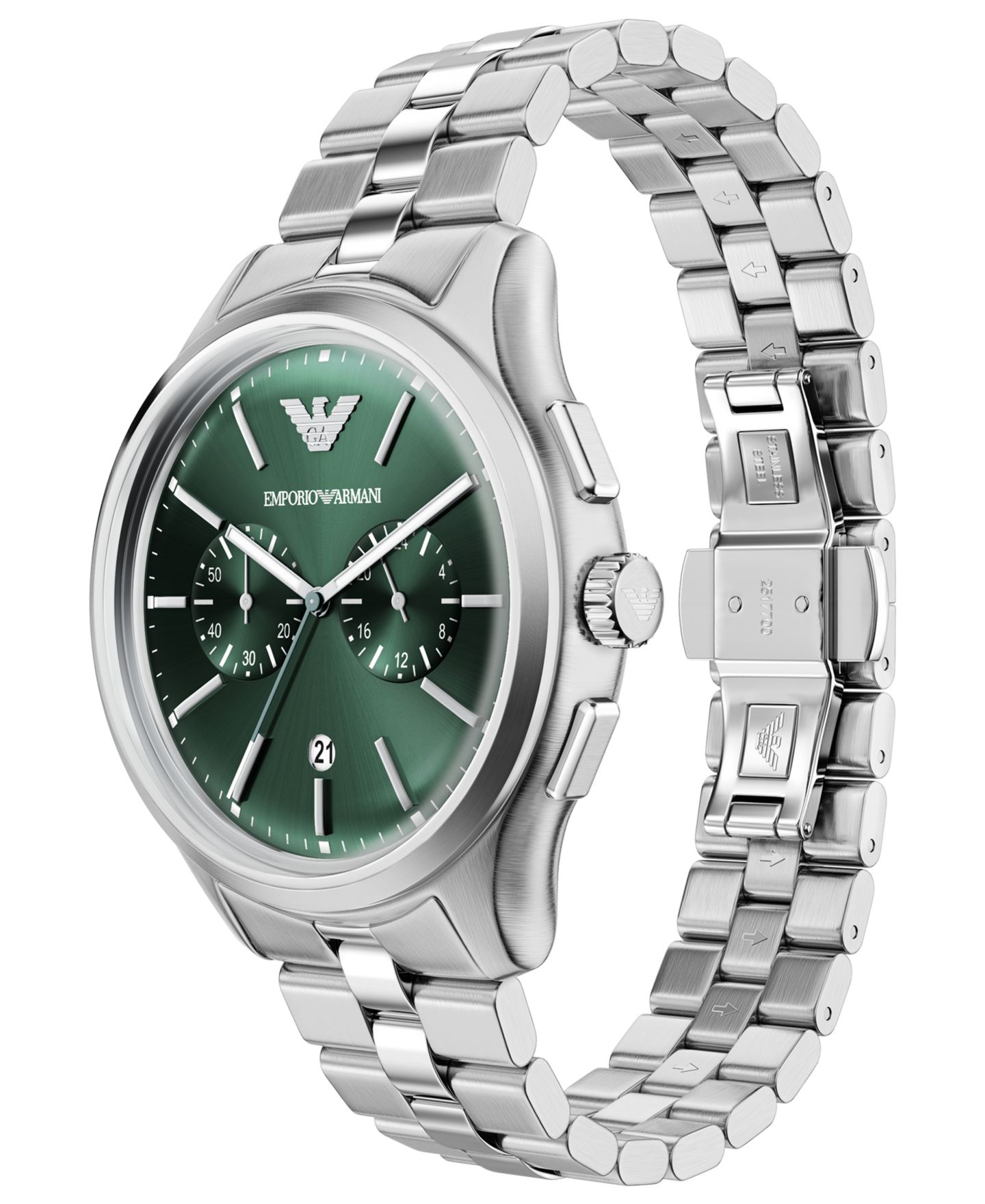 Мужские часы Emporio Armani Quartz Chronograph Silver Stainless Steel Watch, 42mm — фото 6
