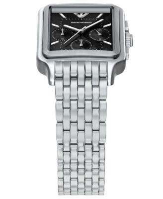 Men's Quartz Chronograph Silver Stainless Steel Watch, 38mm