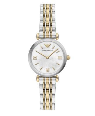 Women's Quartz Two-Hand Two-Tone Stainless Steel Watch, 28mm