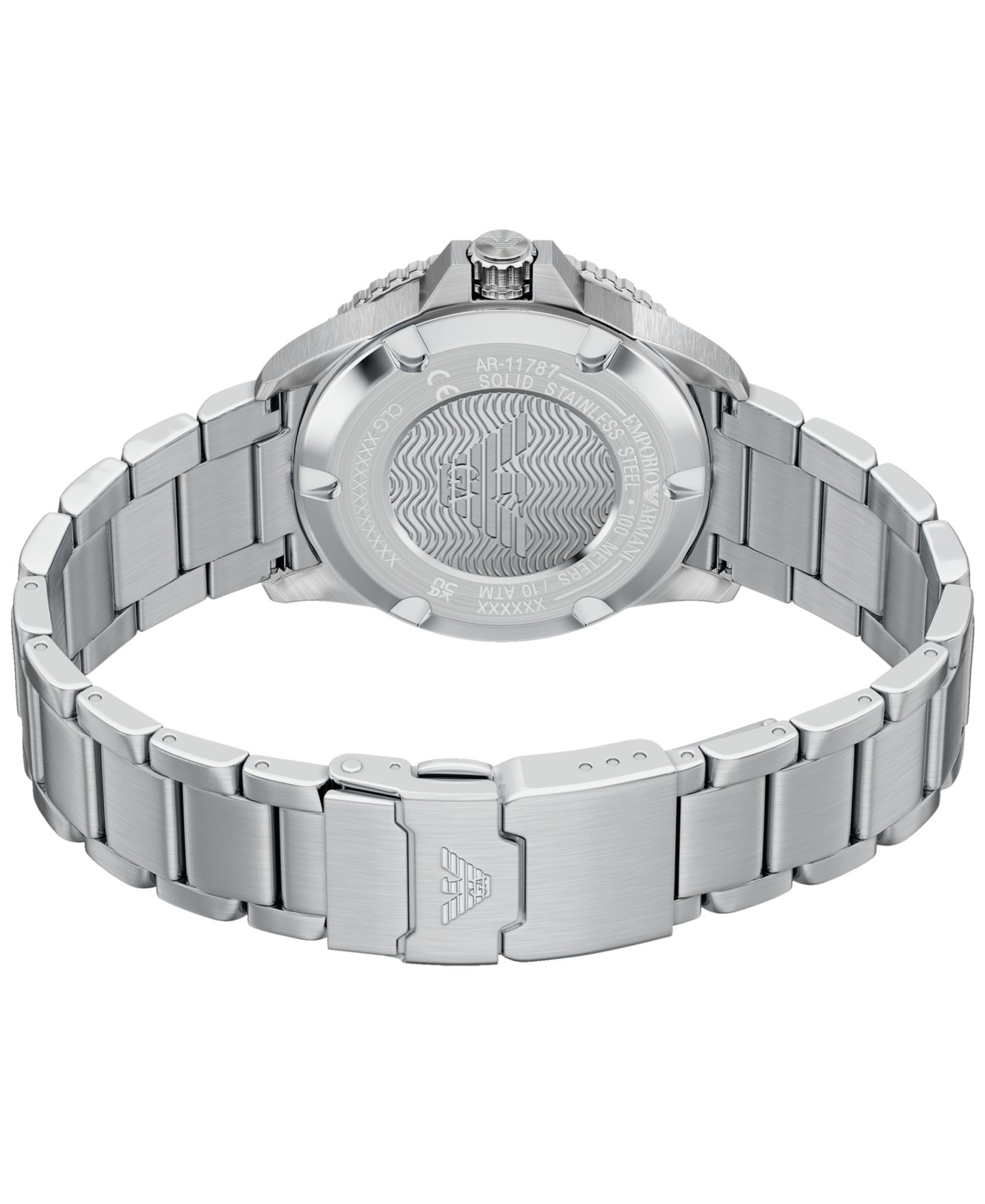 Мужские часы Emporio Armani World Explorer Solar Three Hand Silver Stainless Steel Watch, 42mm — фото 5