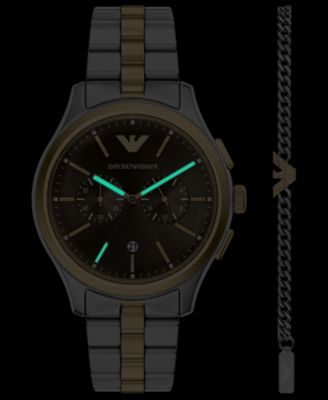 Men's Quartz Chronograph Two-Tone Stainless Steel Watch, 42mm