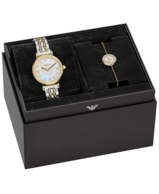 Women's Quartz Two-Hand Two-Tone Stainless Steel Watch, 32mm