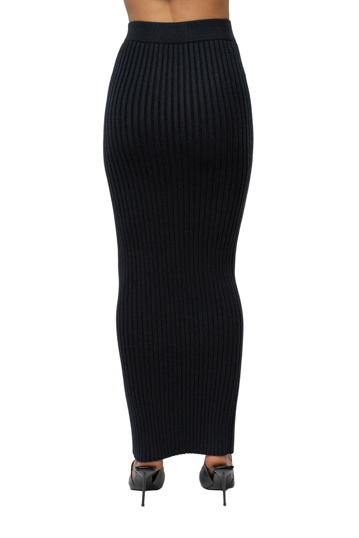 Женская юбка JLUXLABEL Soft Reset Ribbed, цвет: Чёрный — фото 3