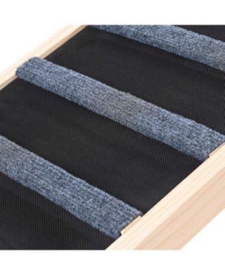 Adjustable Wooden Dog Ramp: Folding 41.3" Pet Ramp for Bed, Couch, or Car - Supports Small to Large Dogs
