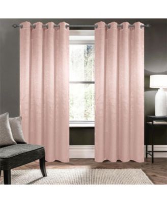 100% Polyester 200 GSM Arlo Embossed Blackout Grommet Curtain Panel Blush