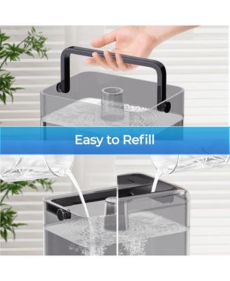 6L Cold Mist Humidifier with Oil Diffuser and Double Mist Outlets - Black