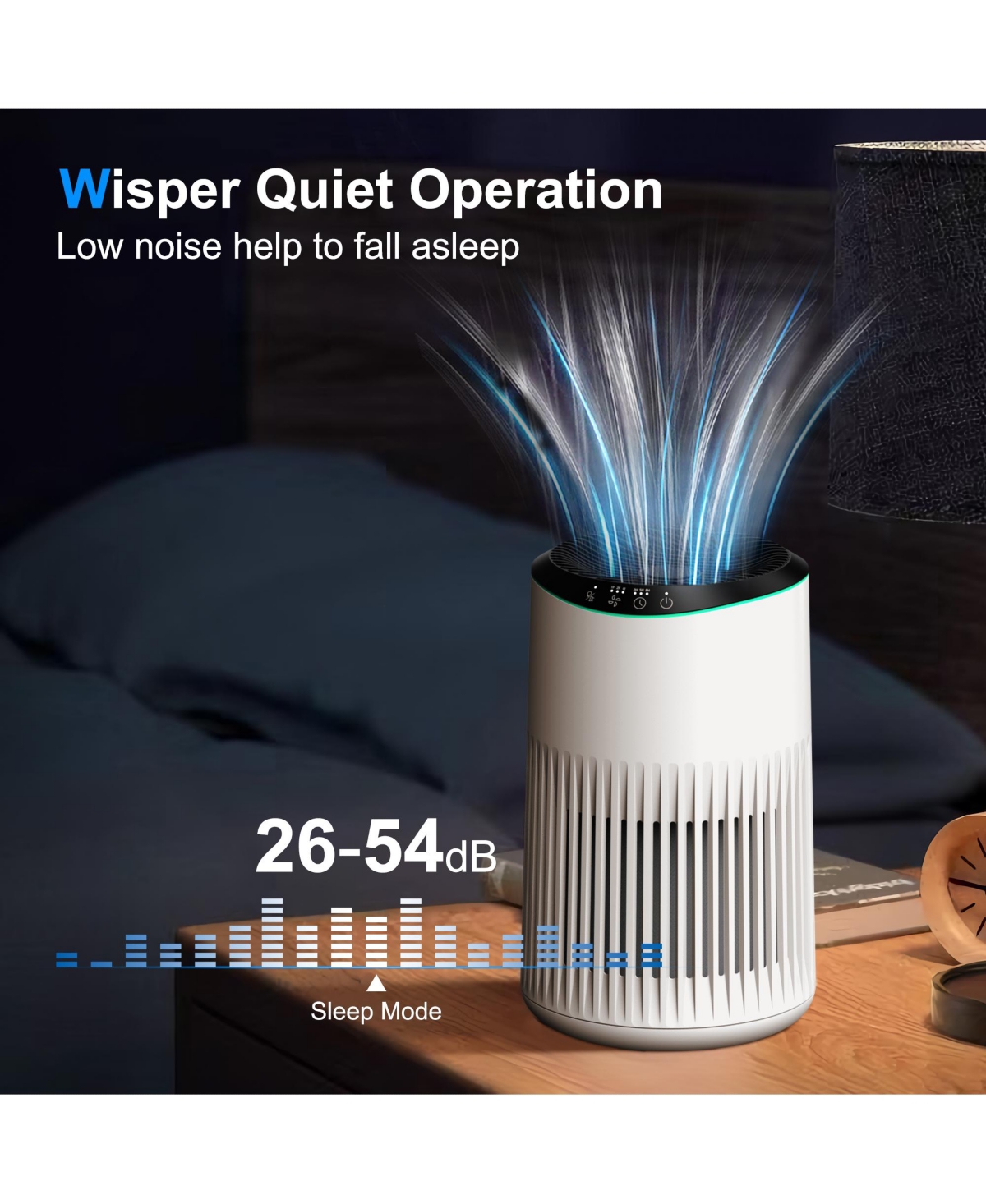 Morento Hepa Air Purifier for Bedroom Home, With Essential Oil Diffuser, Sleep Mode, Up to 225 Sqft