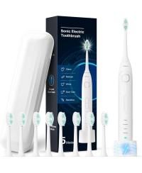 Operan Electric Toothbrush with Travel Case, Rechargeable Sonic Toothbrush with 5 Modes, 2 Min Smart Timer, IPX7 Waterproof, 40,000 Vpm Motor