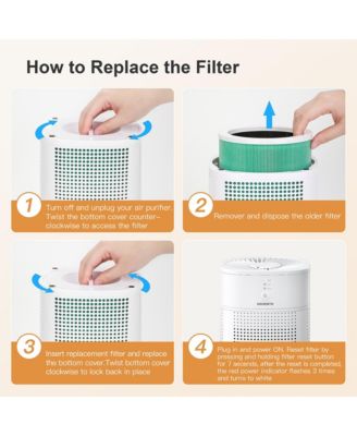 HY1800 Genuine Air Purifier Replacement Filter, H13 HEPA Filter for HY1800 Air Purifer, Efficiency Activated Carbon, 2 Pack, Original Version