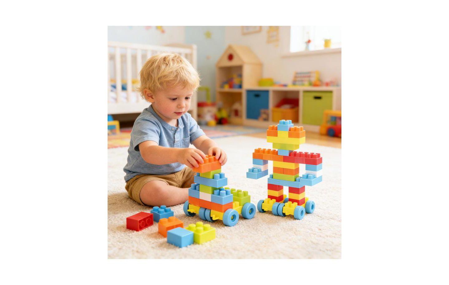 Детские конструкторы Slickblue Stem 150-Piece Building Blocks Set, Ages 3+, цвет: Разноцветный — фото 4