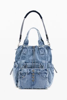 Women's Large denim backpack
