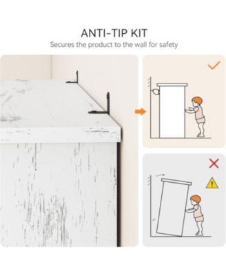 67.4" Tall 5-Tier Farmhouse Bookcase – Wooden Bookshelf with Open Display Shelves and Storage, Freestanding Home Office, Living Room