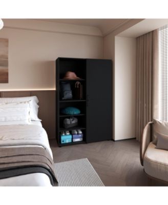 Ollie 2-Door Wardrobe with Open Storage