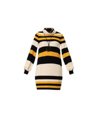 Ivonne Women's Long Sleeve Color Block Shift Dress - Macy's