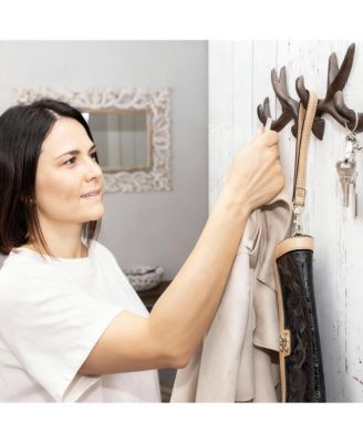 Antique Cast Iron Deer Wall Hooks for Coats, Hats, Keys