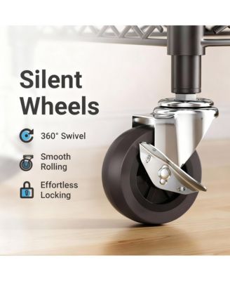 Heavy Duty Metal Garment Rack - 620lb Capacity, 6 Tiers, Adjustable Shelves, Lockable Wheels, Easy Assembly