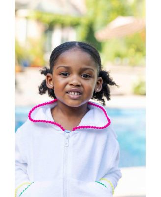 Little Girls Terry Hoodie with Pom