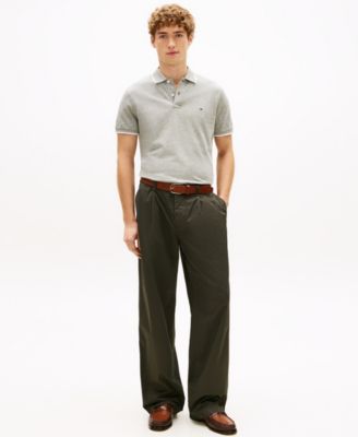 Men's Regular-Fit Tipped Linen Polo Shirt 