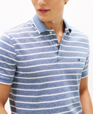 Men's Regular-Fit Tipped Linen Polo Shirt 