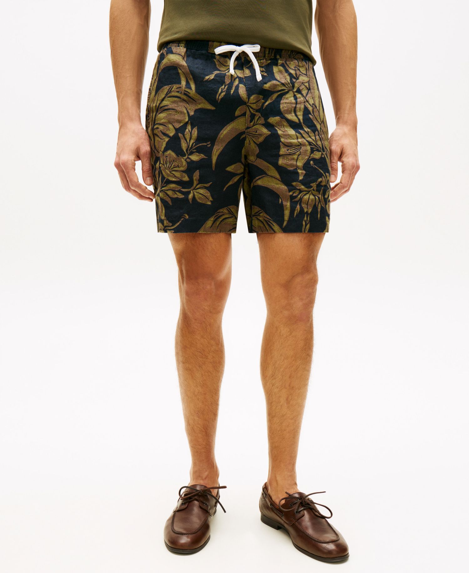 Men's Dover 6" Regular-Fit Linen Floral Shorts