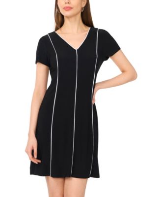 Women's V-Neck Fit & Flare Mini Dress