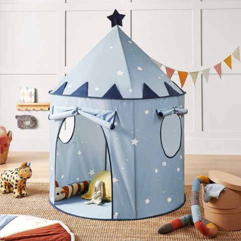 Детские игрушки Tiny Land Starry Blue Foldable 3-Piece Play Tent Set, Ages 3+