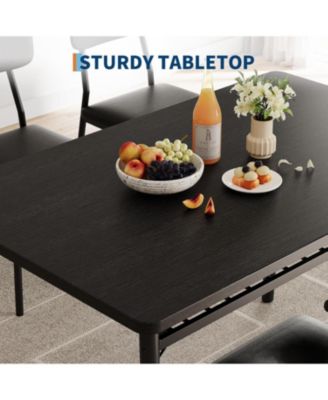 Dining Table for 2 with Storage Rack Small Kitchen Table for 2 with Metal Square Table with Upholstered Chairs Set of 2 3-Piece Dining Room Set